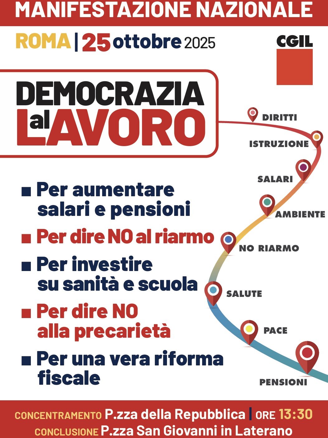 Volantino manifestazione 25 ottobre 2025