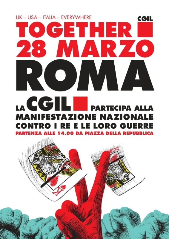 no kings italy cgil